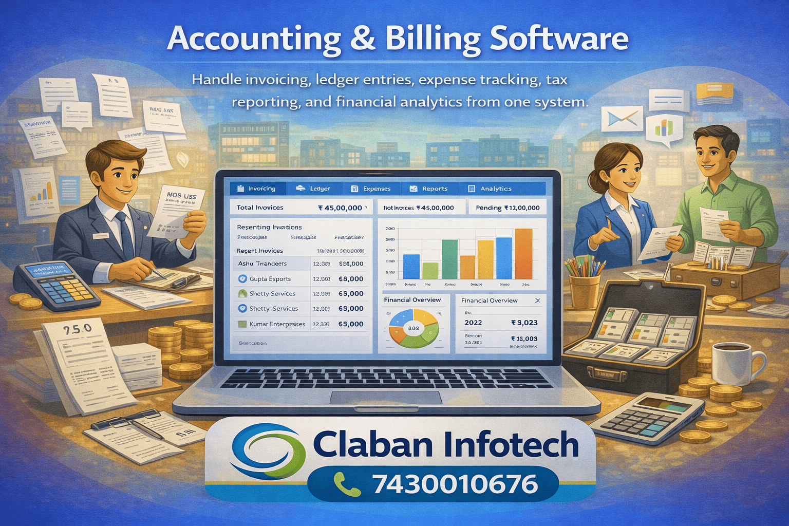 Accounting and billing software reports