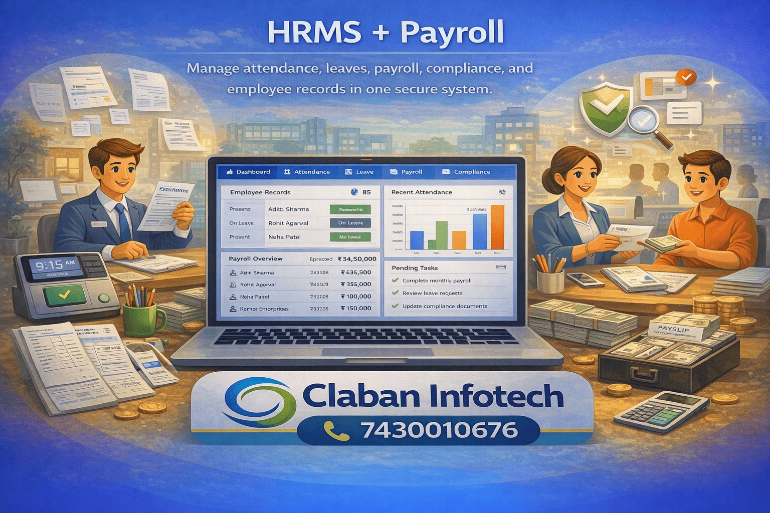HRMS and payroll software for teams